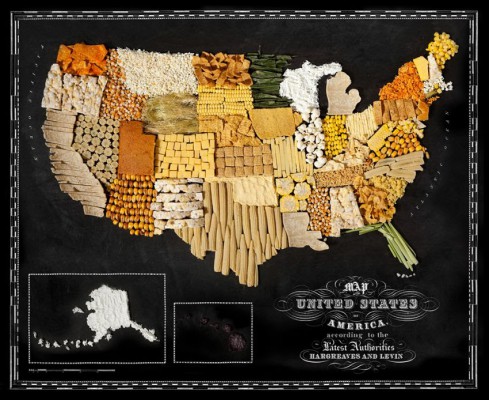 съедобная карта Америка