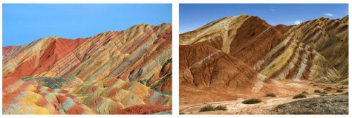 1. Цветные скалы Чьжанье Данксия, провинция Ганьсу, Китай
